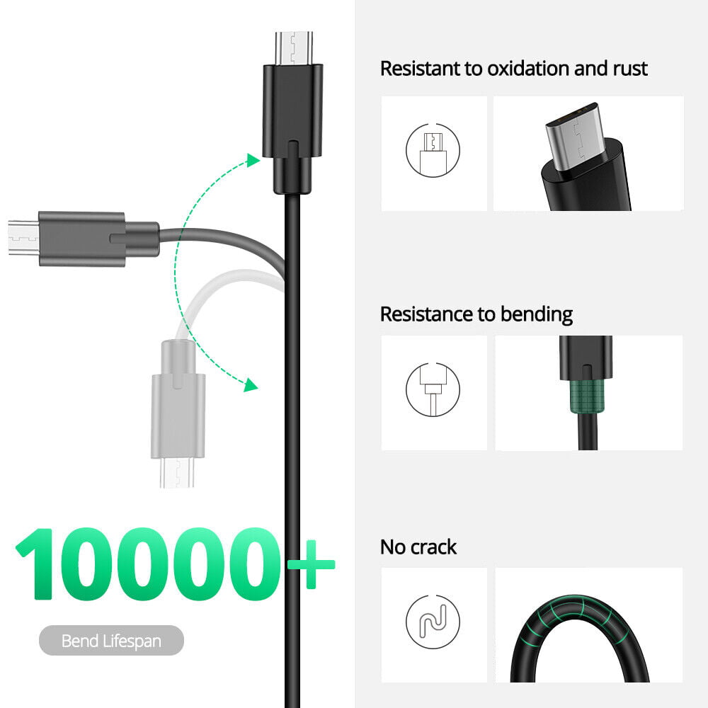 Micro USB Cable Android 3FT, Borz USB to Micro USB Cables High