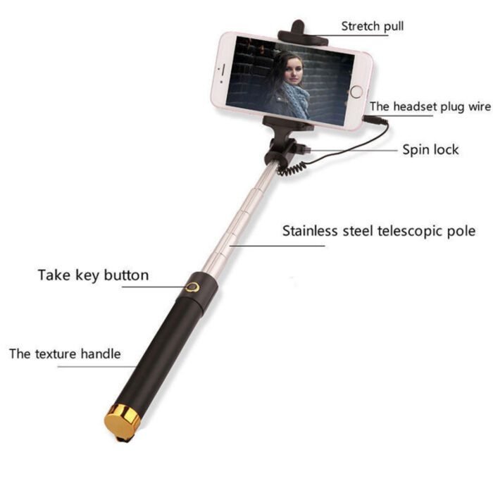 Foldable Clamp Selfie Stick